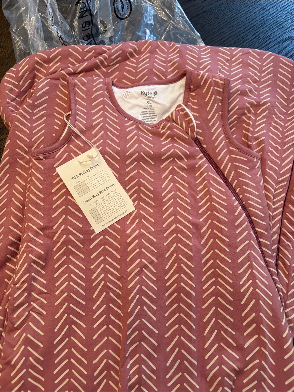 Kyte BABY Mauve Pink Arrow-Print Sleep Sack